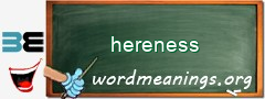 WordMeaning blackboard for hereness